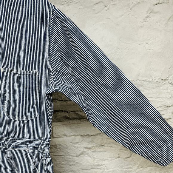 Vintage 50s 60s Blue Bell Sanforized Hickory Striped Denim Coveralls Rare USA - Picture 5 of 12